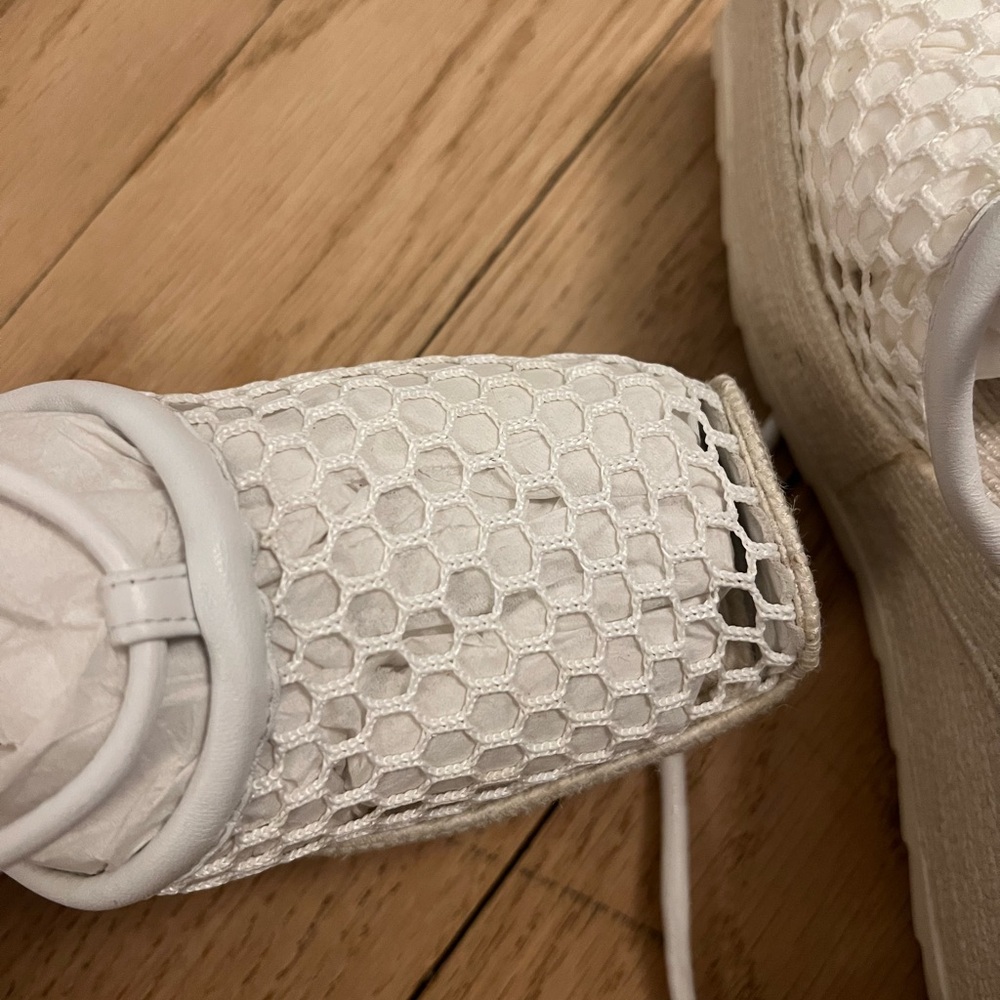 BOTTEGA VENETA - White Net Women's Wedge Espadrilles - 6.5 / 7 - excellent - Picture 11 of 13
